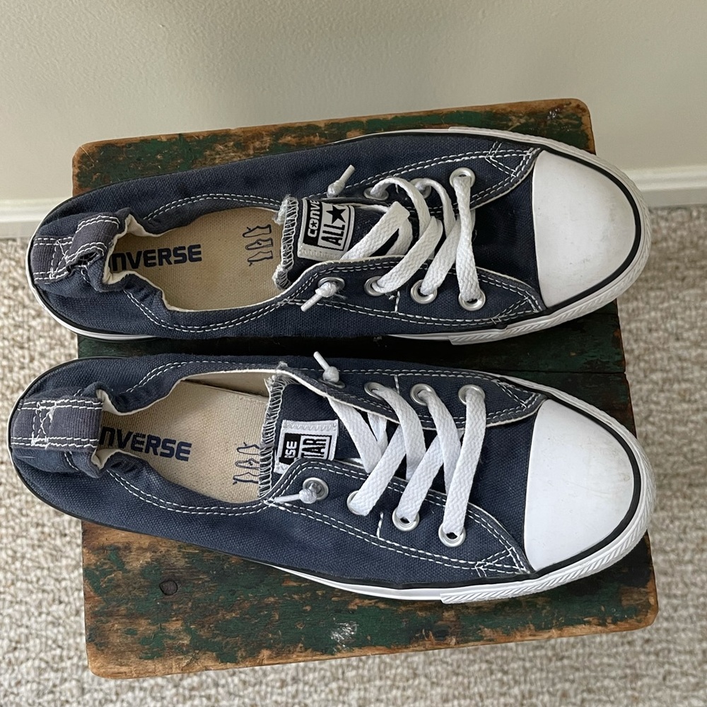 Navy Blue Converse Shoreline Slip Shoes